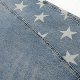 DAXUEN Light blue wide-leg balloon jeans with star print