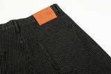 DAXUEN Wide-leg pinstripe trousers in dark charcoal grey