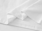 DAXUEN White short-sleeved crew neck graphic T-shirt