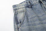 DAXUEN Faded distressed wide-leg denim jeans
