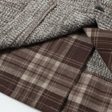 DAXUEN Layered plaid short-sleeved casual shirt