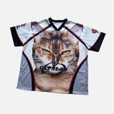 Fierce Cat Graphic V-Neck T-Shirt