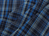 DAXUEN Color-block plaid button-up shirt