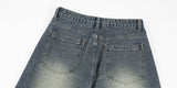 DAXUEN Loose-fitting wide-leg denim jeans with embroidered pockets