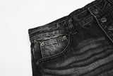 DAXUEN Wide-leg denim jeans with gradient wash and button fly