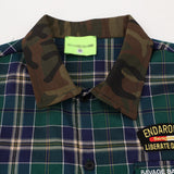 DAXUEN Plaid button-down shirt with embroidery