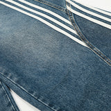 DAXUEN Loose wide leg denim jeans with stripes