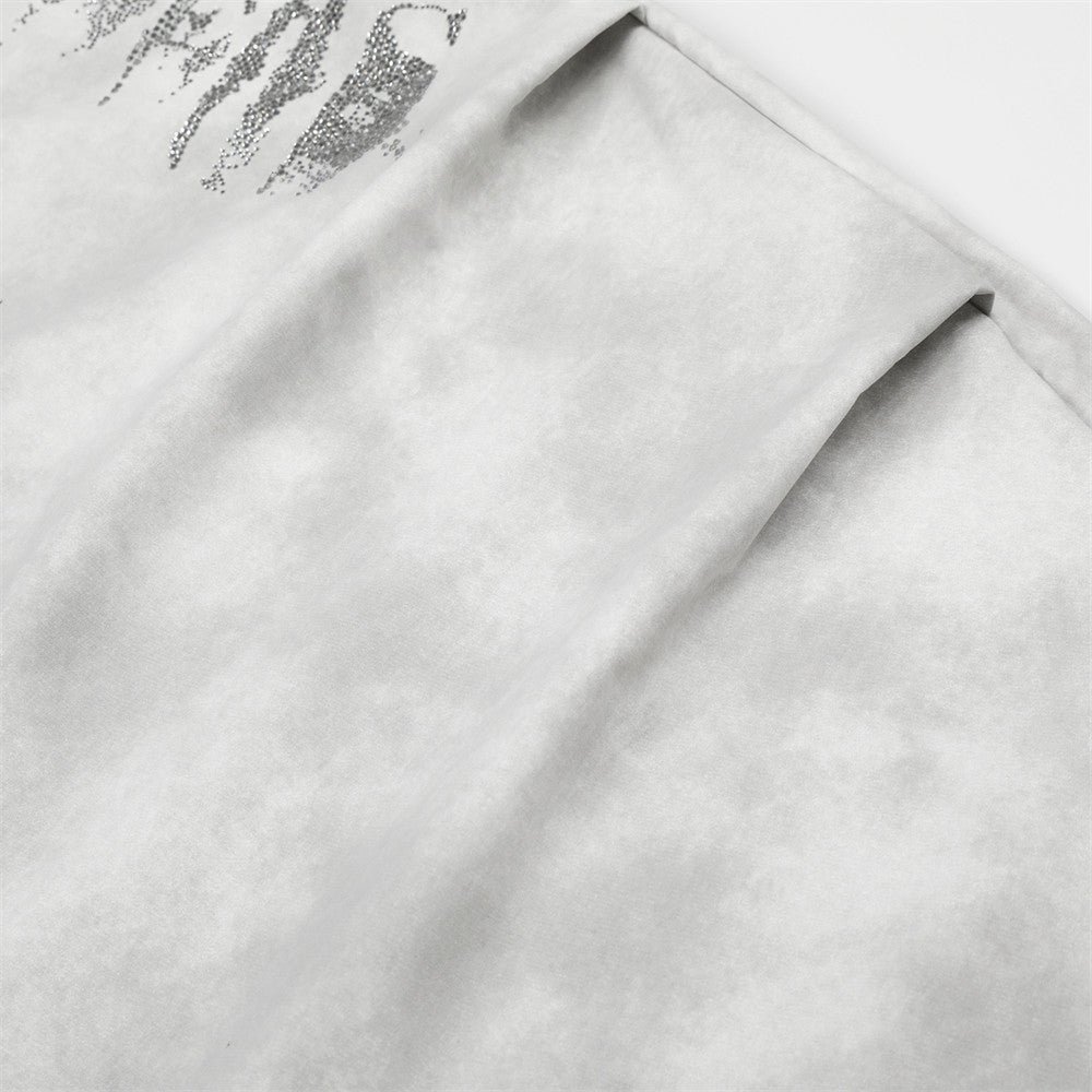 DAXUEN Wide-leg pants with studded graphic design