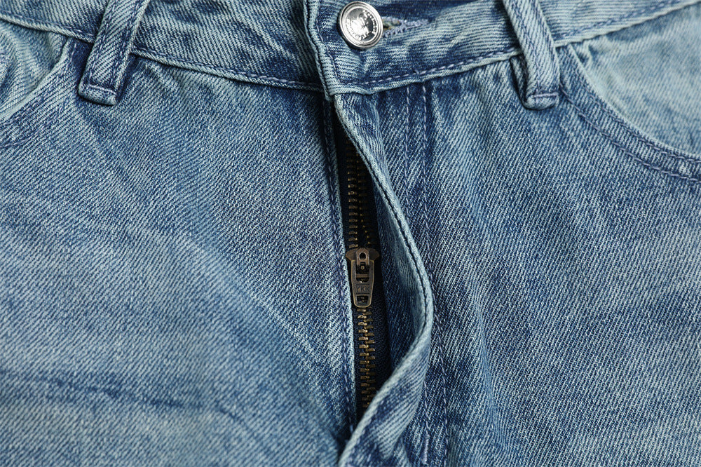 DAXUEN Faded wide-leg denim jeans