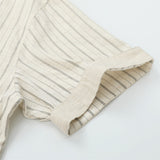 DAXUEN Relaxed-fit short-sleeved polo shirt with stripes