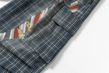 DAXUEN Distressed plaid wide-leg cargo pants