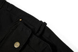 DAXUEN High-waisted black cargo pants with flared legs