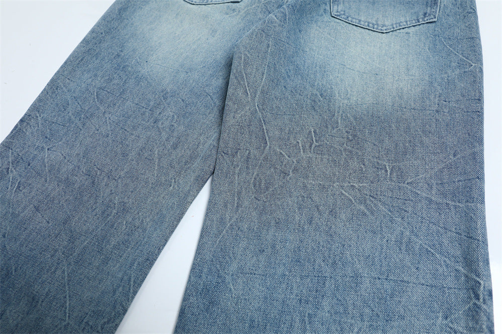 DAXUEN Faded wide-leg denim jeans