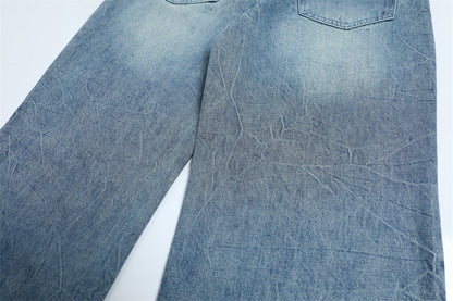DAXUEN Faded wide-leg denim jeans