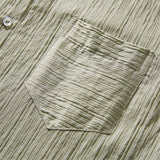 DAXUEN Textured short-sleeved button-up shirt