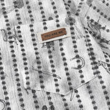 DAXUEN Short-sleeve button-up shirt with abstract graphics