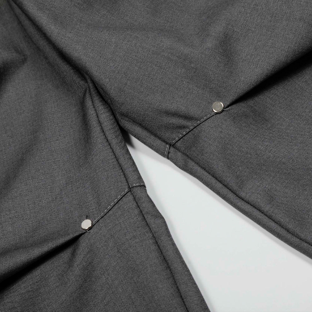 DAXUEN Cropped wide-leg trousers in black and charcoal grey