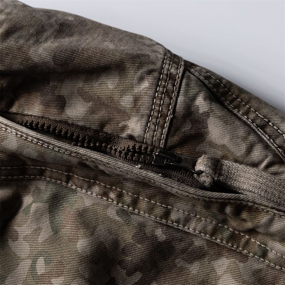 DAXUEN Loose-fitting wide-leg camouflage trousers