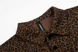 DAXUEN Leopard print short-sleeved polo shirt