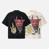 Waffle Knit Devil Graphic T-Shirt