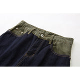 DAXUEN Men's two-tone casual denim shorts