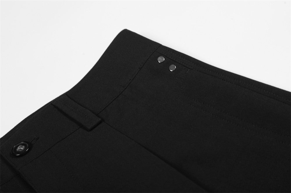 DAXUEN Black wide-leg culotte shorts