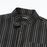 DAXUEN Loose-fitting short-sleeved shirt with vertical stripes