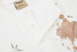 DAXUEN Vintage graphic Henley T-shirt with distressed print