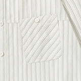 DAXUEN Relaxed fit vertical stripe button-up shirt