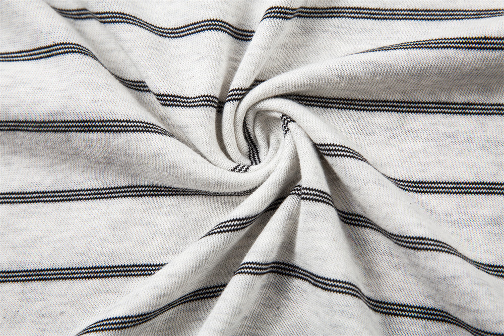 DAXUEN Relaxed-fit short-sleeved striped polo shirt