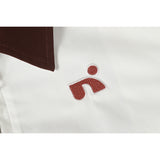 DAXUEN Men's bomber jacket with abstract embroidery and contrast collar