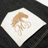 DAXUEN Wide-leg denim jeans with embroidered details