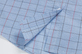 DAXUEN Cartoon-embroidered plaid button-up shirt