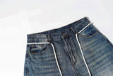 DAXUEN Loose-fit wide-leg denim culottes
