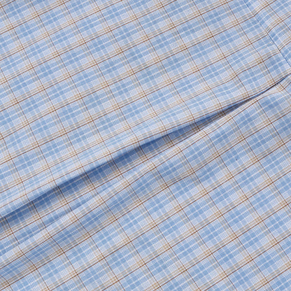 DAXUEN Poodle appliqué plaid button-up shirt