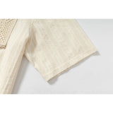DAXUEN Short sleeve shirt with embroidery and shell charms