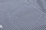 DAXUEN Navy and white gingham short-sleeved shirt