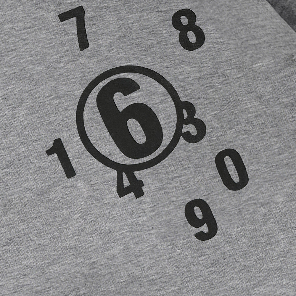 DAXUEN Oversized short-sleeved graphic t-shirt in grey and black