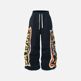 Vintage Graphic Wide-Leg Sweatpants