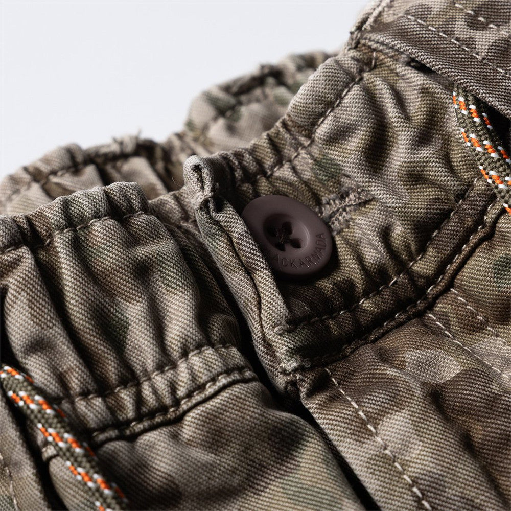 DAXUEN Loose-fitting wide-leg camouflage trousers