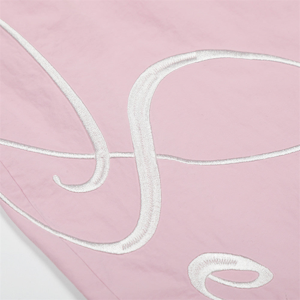 DAXUEN Wide-leg balloon pants with sash and embroidery