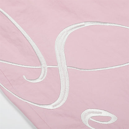DAXUEN Wide-leg balloon pants with sash and embroidery