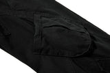 DAXUEN Wide-leg cargo pants in black and light grey