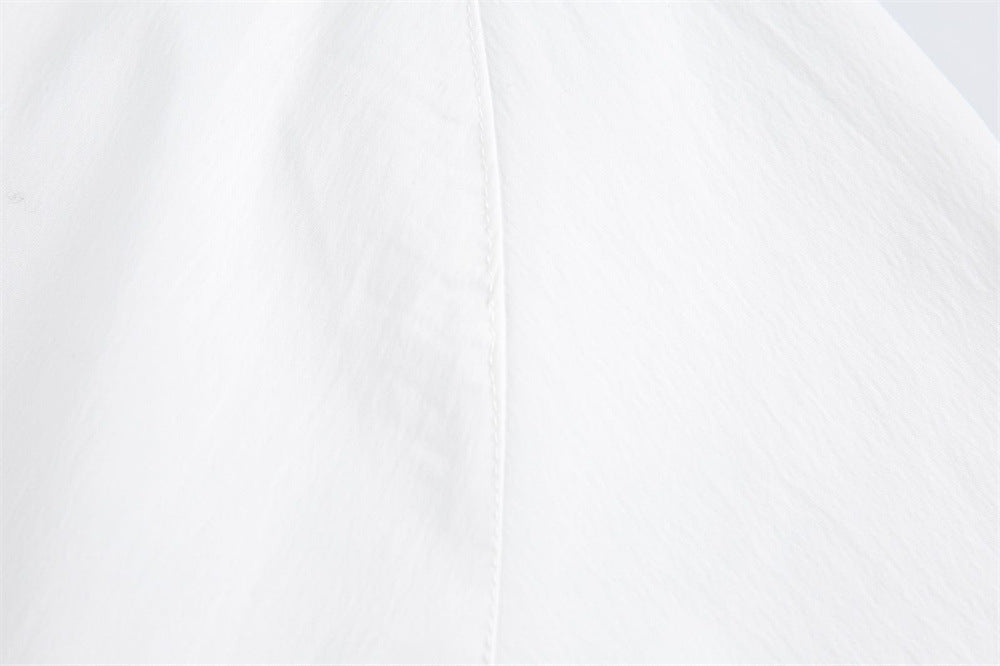 DAXUEN Oversized V-neck graphic t-shirt with drawstring hem