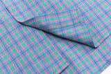 DAXUEN Casual short-sleeved plaid button-up shirt