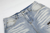 DAXUEN Distressed wide-leg jeans with camouflage pattern