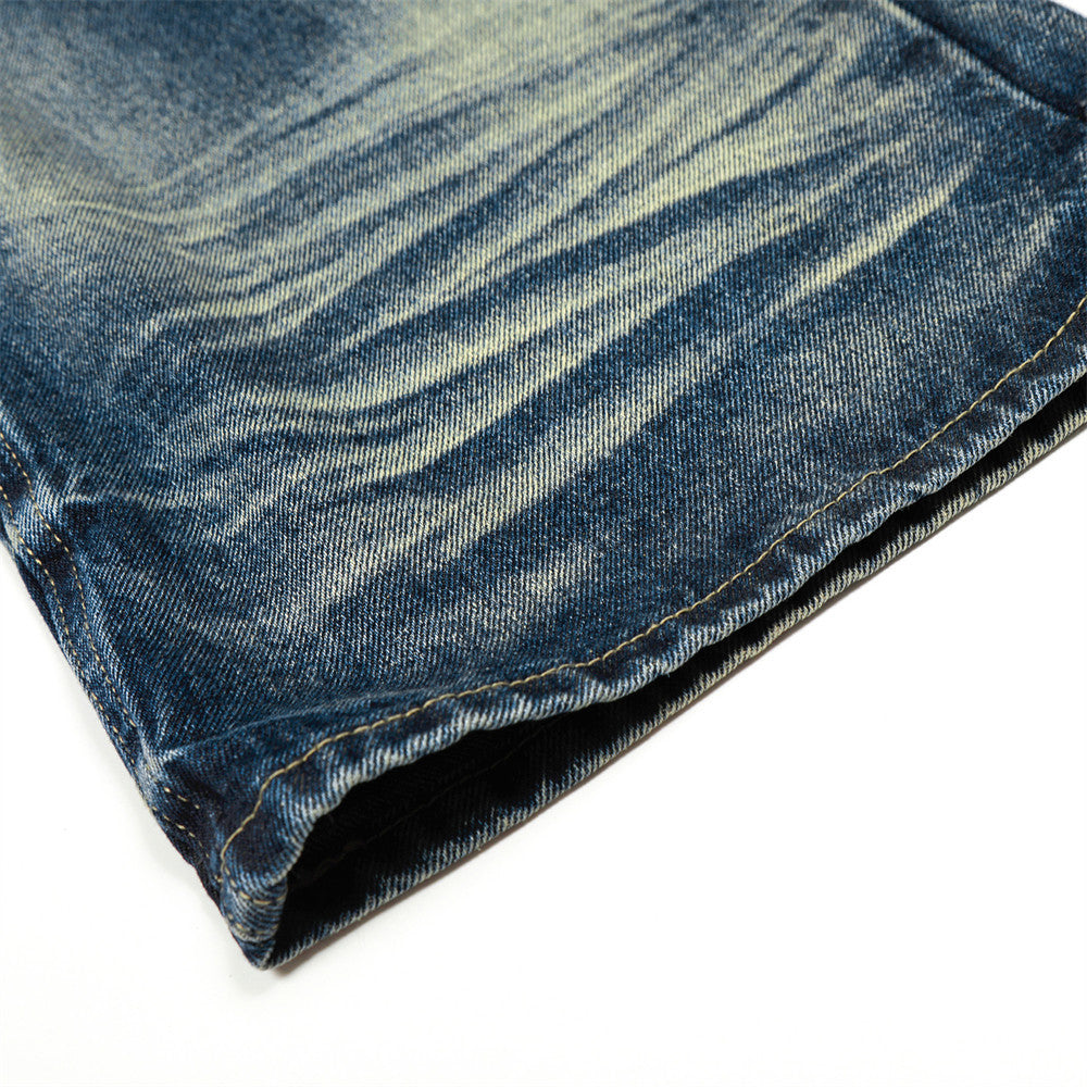 DAXUEN Wide-leg high-waisted jeans in medium blue denim