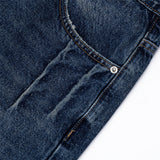 DAXUEN Distressed wide-leg knee-length denim shorts