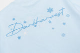 DAXUEN Men's snowflake embroidered short-sleeved t-shirt