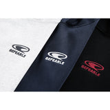DAXUEN black embroidered BEFEARLE graphic hooded sweatshirt